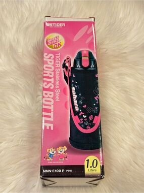 Tiger Stainless Steel Sports Bottle 1.0L - Pink/black